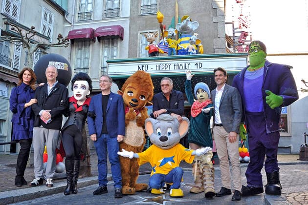 Premiere Happy Family 2 Thomas Mack , film producer Holger Tappe , screenwriter David Safier and Roland Mack on the occasion of the premiere of Happy Family 2 on 24 10 2021 at Europapark Rust 20211024MWI15231
