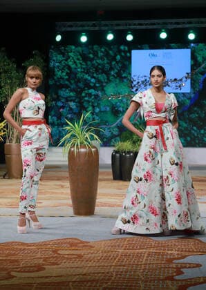 (211113) -- COLOMBO, Nov. 13, 2021 -- Models present creations during the Colombo Fashion Week (CFW) Swim Week in Colombo, Sri Lanka, on Nov. 12, 2021. The CFW Swim Week Colombo, scheduled for Nov. 12 and 13 in the national capital Colombo, will showcase works created by 11 local designers. (Photo by Xinhua) SRI LANKA-COLOMBO-FASHION WEEK AjithxPerera