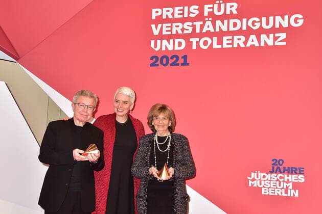 20 Prize for Understanding and Tolerance Daniel Liebeskind, Hetty Berg Director Jewish Museum Charlotte Knobloch, Laureate 2021 Jewish Museum to the 20 Prize for Understanding and Tolerance 2021 in Berlin on 13 11 2021 Photopress Mueller