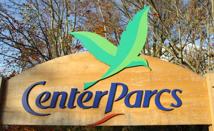 Sign in front of the main building of the holiday park Center Parcs in Tossens Tossens Lower Saxony