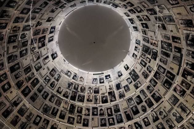December 2, 2021, Jerusalem, Israel: Pages of Testimony of more than 4,000,000 Jewish Holocaust victims are eternally preserved in the Hall of Names at the Yad Vashem Holocaust Museum. Jerusalem Israel - ZUMAa126 20211202_zap_a126_003 Copyright: xNirxAlonx