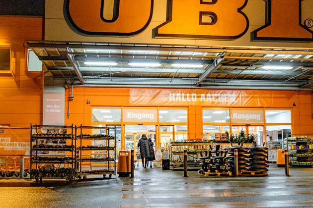 OBI Baurmarkt in Aachen am 14. Januar 2022