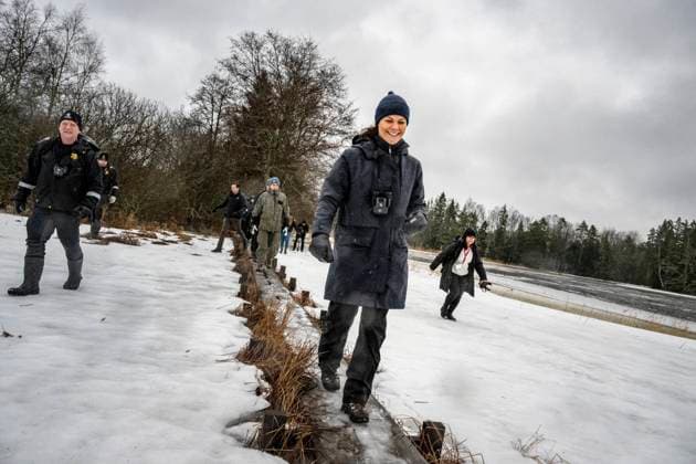 Crown Princess Victoria visits Farnebofjarden National Park Swedish Färnebofjärdens nationalpark in Gavleborg County, Sweden, on Feb 04, 2022 GYSINGE BRUK SWEDEN x9110x,  Copyright: xUlfxPalm TTx CROWN PRINCESS NATIONAL PARK
