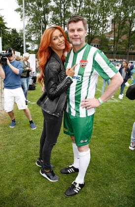 Yasmina Filali with Husband Thomas Helmer Benefit Football match Kicking with Heart on 14 June 2015 at Stadium High air in Hamburg Copyright: xVISTAPRESS xLanaxYassi
