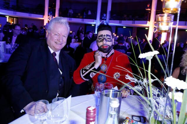 Harald Glööckler with Dieter Schroth exclusive Knighthood Ceremony Harald Glööcklers at Frankenthaler Carnivals Association 1820 e V Ritter from the Hobelbank the Gala night of Frankenthaler Carnival Association on 16 January 2016 at CongressForum Frankenthal at Mannheim Copyright: xVISTAPRESSx xLanaxYassi