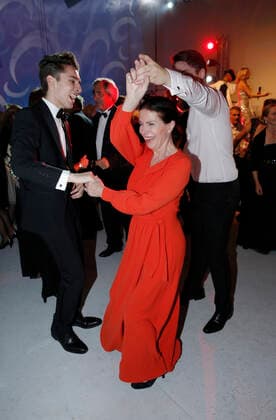 Gudrun Landgrebe with David and Ben Brauner at Dancing Gala 70 Years CCC on 23 September 2016 in the CCC Film Studios in Berlin Spandau Copyright: x