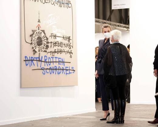 Queen Letizia during the opening of the 41st Arco international contemporary art fair in Madrid, Thursday, February 24, 2021 Cordon Press