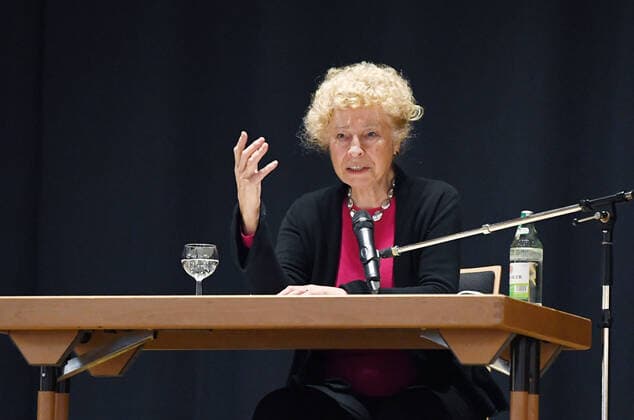 Rottenburg district Tuebingen 11 03 2022 Reading by Prof Dr Gesine Schwan from your book, Europe Fails in the Rottenburg Zehntschauer ulmer