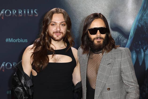 Riccardo Simonetti and Jared Leto at the Morbius movie premiere and screening on 21 03 2022 in Berlin Morbius movie premiere in Berlin with Jarde Leto