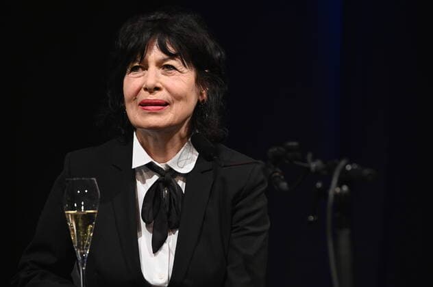 Author Monika Helfer reads at Lit Cologne, the international literature festival