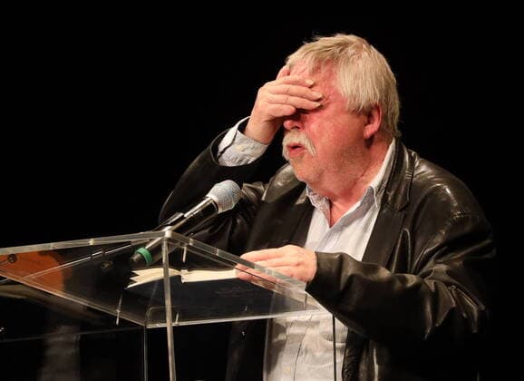 Wolf BIERMANN honored for his lifes work Vienna, Stadttheater, 24 03 2022 Wolf BIERMANN honored for his lifes work with Arik Brauer Journalism Prize