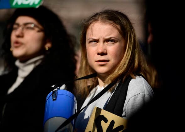 Greta Thunberg takes part in a Fridays For Future school strike for climate and social justice march through Stockholm, Sweden March 25, 2022 STOCKHOLM Sweden x12110x,  Copyright: xPaulxWennerholm TTx FRIDAYS FOR FUTURE DEMONSTRATION STOCKHOLM
