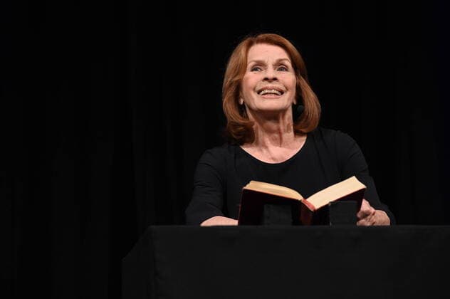 Actress Senta Berger reads at Lit Cologne, the international literature festival