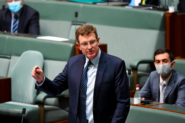 QUESTION TIME, Australian Veterans-Affairs Minister Andrew Gee speaks during House of Representatives Question Time at Parliament House in Canberra, Tuesday, March 29, 2022. ( NO ARCHIVING, EDITORIAL USE ONLY, NO USE IN BOOKS WITHOUT CONSENT CANBERRA ACT AUSTRALIA  Copyright: xLUKASxCOCHx 20220329001641191736