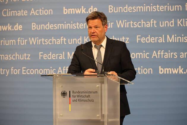 Habeck on Gazprom 04 04 2022, Germany, Berlin , Press conference Federal Minister for Economic Affairs and Climate Protection Robert Habeck On the subject of Gazprom Germania Berlin Berlin Germany