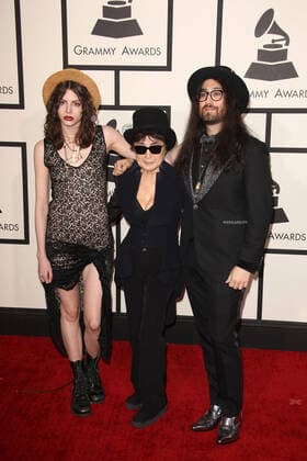 Charlotte Kemp Muhl, Yoko Ono, Sean Lennon at the 56th Annual Grammy Awards, Staples Center, Los Angeles, CA 01-26-14 , 12463050.jpg, star, famous, event, fame, person, celebrity, people, popular, entertainment, talent,