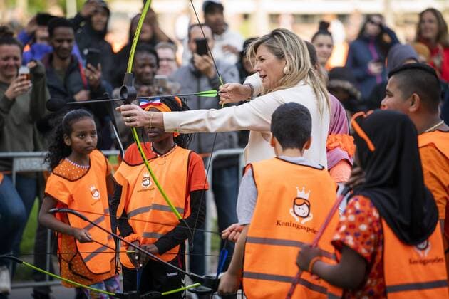 2022 04 22 10 20 42 DELFT King Willem Alexander and Queen Maxima during the national opening of the King s Games The tenth edition of the King s Games is all about the theme Feel fit ANP JEROEN JUMELET netherlands out belgium out  Copyright: xx x447433774x originalFilename: 447433774.jpg