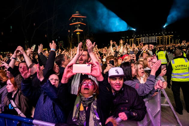 There is Friday rock in Tivoli, where the Danish band Aqua gives a concert, Friday 29 April 2022, Copenhagen  Copyright: MartinxSylvestx COP10672 spdk20220429-232055-L