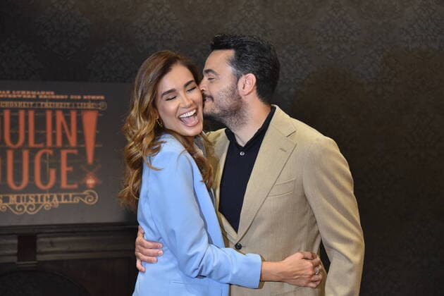 Jana Ina and Giovanni Zarrella pose for Moulin Rouge The Musical that premieres on 06 11 2022 in Cologne