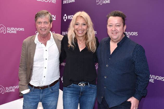 Peter Prange, Lisa Federle and Sebastian Krumbiegel at the opening of the Survivors Home, a meeting place for people with cancer on 9 05 2022 in Berlin Opening of the Survivors Home meeting place for people with cancer in Berlin
