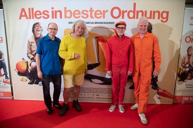 the musicians of the band ERDMOEBEL, film premiere ALLES IN BESTER ORDNUNG at the Lichtburg in Essen, 16 05 2022