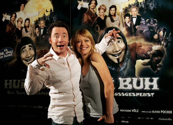 German actors Michael Bully Herbig, left, and Heike Makatsch, right, photographed in Munich, Bavaria, on May 15, 2006.