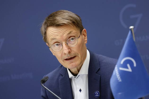 Karl Lauterbach SPD , Federal Minister of Health, gives a press conference after the meeting of the G7 health ministers at the Rotes Rathaus Berlin Berlin, 20 05 2022 Berlin Germany Copyright: xThomasxTrutschelx