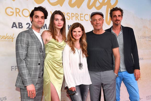 Maximilian Befort, Leia Holtwick, Sharon von Wietersheim, Heiner Lauterbach and Max von Thun at the Immenhof The Great Promise movie premiere on 21 05 20122 in Munich Immenhof movie premiere in Munich