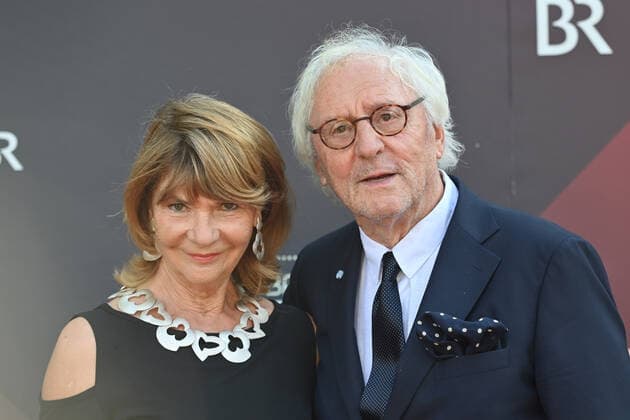 Guenther Maria HALMER actor with wife Claudia Bavarian Film Award 2021 Red Carpet, on 20 05 2022 in the Prinzregententheater in Munich