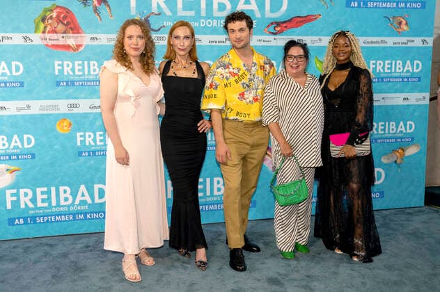 Julia Jendroßek, Andrea Sawatzki, Samuel Schneider, Maria Happel and Melodie Wakivuamina at the premiere of the feature film Freibad at the 39 Filmfest München 2022 at the Astor Filmlounge München, 25 06 2022 Foto:xN.xKolinzx xFuturexImage