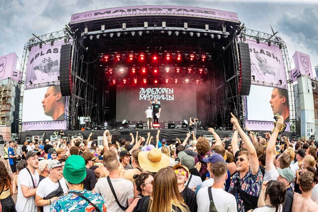 Splash Festival 2022 Hip Hop Duo Zugezogen Maskulin on the MainStage during the 23 Splash Festival Day 1 on the peninsula Ferropolis city of iron on 30 June 2022 near Graefenhainichen , Sachsen Anhalt, Germany