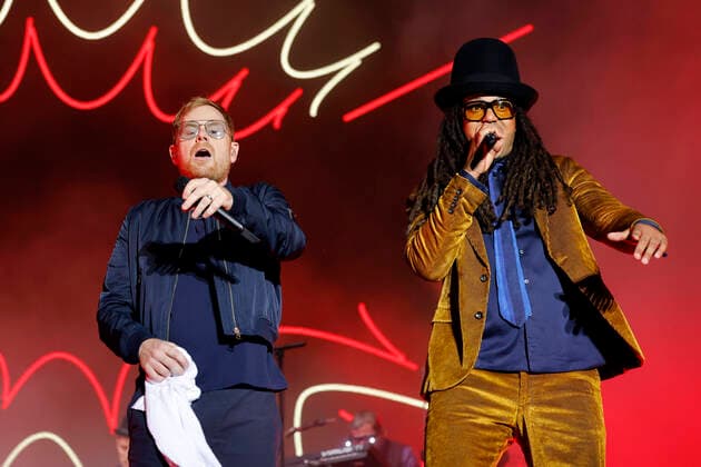 Singer Peter Fox and singer Delle from the band Seeed at the Summerjam Festival 2022 at Fühlinger See The Summerjam Festival is one of the largest reggae festivals in Europe and exists this year 35 years, 25 of them in Cologne Cologne, 01 07 2022 NRW Germany Copyright: xChristophxHardtx