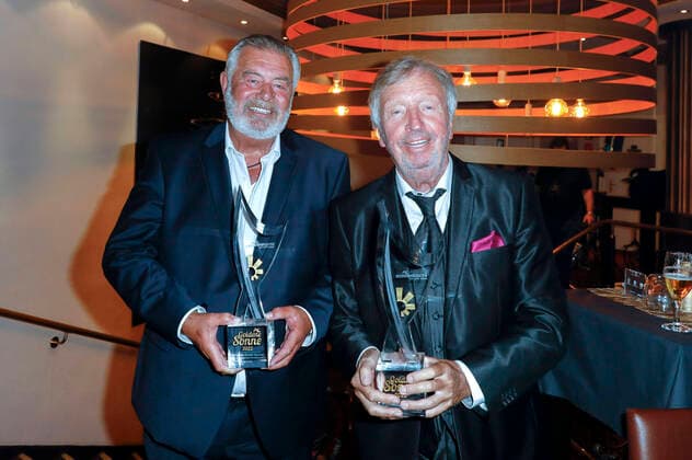 Harry Wijnvoord and Werner Schulze Erdel at the gala Golden Sun Special 40 years of German private television in the GOP VarietÃ Theater Essen, 02 07 2022 Foto:xR.xSchmiegeltx xFuturexImage