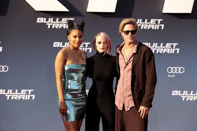 Zazie Beetz, Joey King and Brad Pitt at the Bullet Train movie premiere on 19 07 2022 in Berlin Bullet Train movie premiere in Berlin