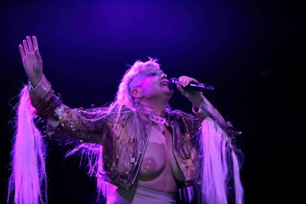 Merrill Beth Nisker aka Peaches at a concert at Huxleys Neue Welt in Berlin, 22 July 2022 Peaches concert Berlin