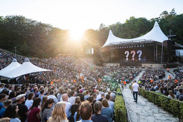 23 07 2022,Berlin,Germany,GER,Waldbühne, The Three and the Dark Taipan Anniversary Tour Live Performance All Seats Are Occupied Sold Out