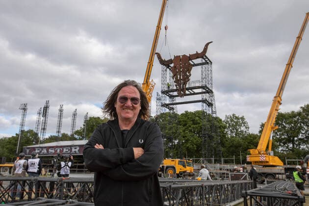 Wacken skull ready for fans from all over the world after 2 years of interruption Thomas Jensen, co-founder of Wacken Open Air was on site today at the symbolic skull day, when the landmark of Wacken Open Air was mounted between the main stages Schleswig Holstein Germany