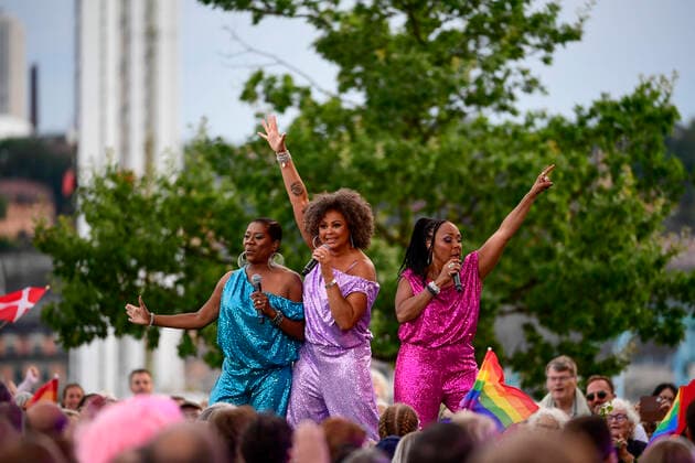 STOCKHOLM 20220802 Afro Dite Blossom Tainton Lindquist, Kayo Shekoni and Gladys del Pilar during Tuesdays Allsang pa Skansen STOCKHOLM SWEDEN x11950x  Copyright: xAlixLorestani TTx ALLSANG PA SKANSEN 2022