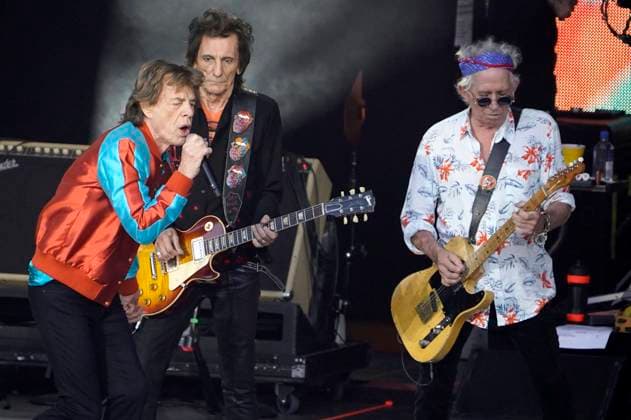Mick Jagger, Ron Wood and Keith Richards of the Rolling Stones live at the final concert of the Sixty Tour at the Waldbühne Berlin, 03 08 2022 Foto:xT.xBartillax xFuturexImage