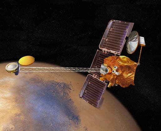 Artist s concept of 2001 Mars Odyssey spacecraft. Copyright: xpiemagsx piemagsspace-23673 !ACHTUNG AUFNAHMEDATUM GESCHÄTZT!