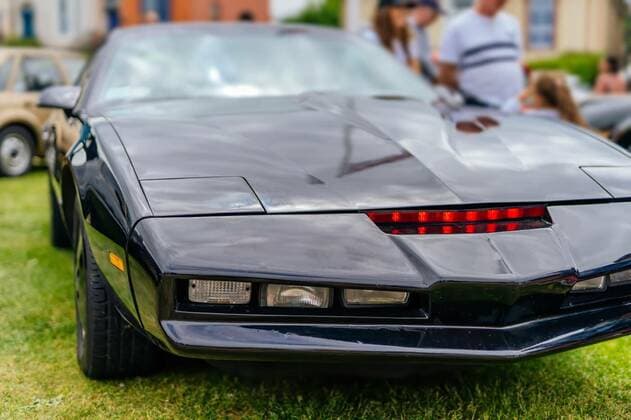 Black Pontiac Firebird stylized as KITT from Knight Rider TV series, Bray, Ireland, June 2018 Bray Vintage Car Club show, open air retro cars display. Black Pontiac Firebird stylized as KITT from Knight Rider TV series, Bray, Ireland, June 2018 Bray Vintage Car Club show, open air retro cars display. Black Pontiac Firebird stylized as KITT from Knight Rider TV series, 26.03.2020, Copyright: xDawidKalisinskix Panthermedia28223899.jpg