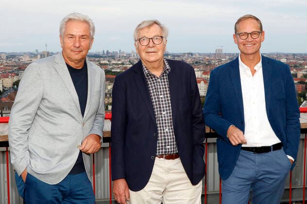 Klaus Wowereit, Eberhard Diepgen and Michael Müller at the preview of the rbb documentary series Berlin Schicksalsjahre einer Stadt 2010 2020 in Studio 14 next to the rbb Dachlounge Berlin, 22 08 2022 Foto:xA.xBuggex xFuturexImage