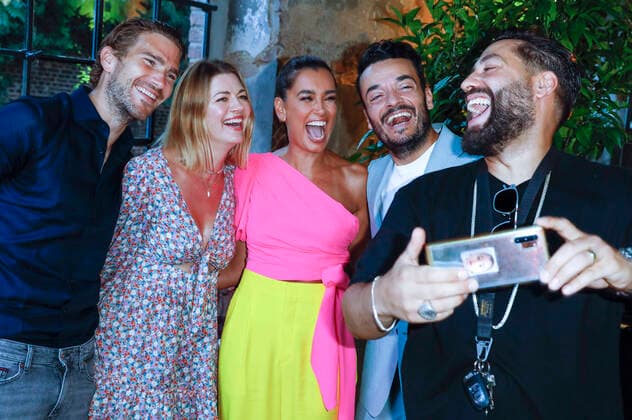 Benjamin Baarz, Nina Bott, Jana Ina Zarrella and Giovanni Zarrella at the launch of the first eyewear collection of Jana Ina Zarrella x eyes more at The New Yorker Harbour Club Cologne, 25 08 2022 Foto:xR.xSchmiegeltx xFuturexImage