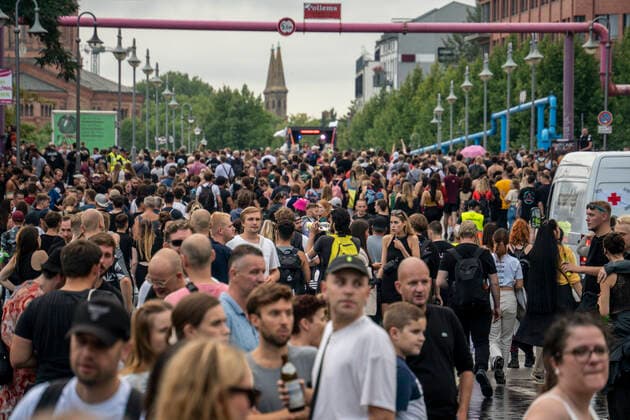 Train of Love 2022, Techno Parade from Prenzlauer Berg to Moritzplatz Berlin Kreuzberg Train of Love 2022, Techno Parade from Prenzlauer Berg to Moritzplatz Berlin, Germany