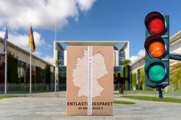 The leaders of the traffic light coalition of SPD, Greens and FDP have agreed on a third relief package in the amount of 65 billion euros photo montage, symbol photo, symbol image 04 09 2022 Foto:xD.xAnoraganingrumx xFuturexImage