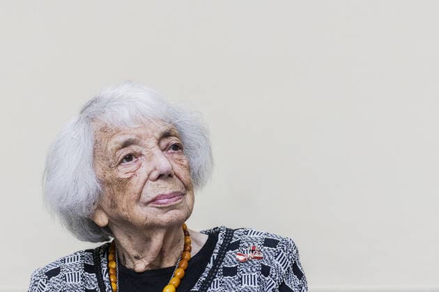 Margot Friedlaender, Holocaust witness, photographed at the commemorative event öÄÃ 70 Jahre Luxemburger AbkommenöÄÃ at the Jewish Museum in Berlin, 15 09 2022 Berlin Germany Copyright: xFlorianxGaertnerx