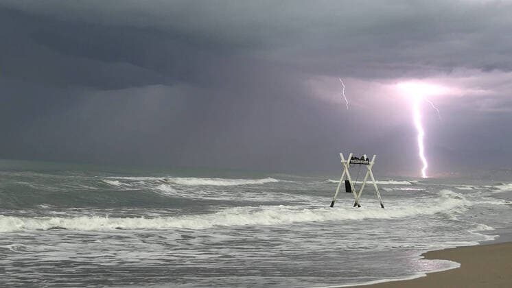 ID 673 A powerful storm front passed over the Amalfi Coast on Friday morning Over the Mediterranean S