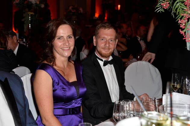 Michael Kretschmer Prime Minister of the Free State of Saxony and wife Annett Hofmann at the Leipzig Opera Ball in Leipzig 24 09 2022