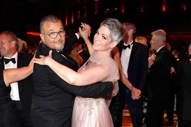 Cheryl Shepard and her husband Nikolaus Okonkwo at the Opera Ball on 24 09 2022 in Leipzig Leipzig Opera Ball 2022