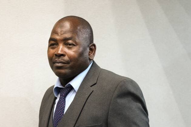 2022 09 26 09 24 56 Mahamat Said Abdel Kani enters the court room of the International Criminal Court in The Hague, Netherlands, Monday, Sept 26, 2022 The trial of an alleged commander in a mainly Muslim rebel group from Central African Republic opened and charged Said with crimes against humanity and war crimes AP Photo Peter Dejong, Pool netherlands out belgium out  Copyright: xx x455370265x originalFilename: 455370265.jpg